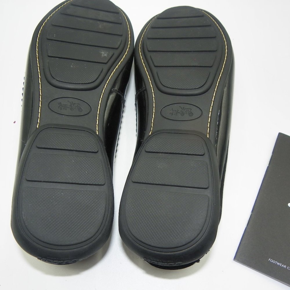 COACH BLACK PATENT LOAFERS SZ 7.5 LIKE NEW - Picture 5 of 6